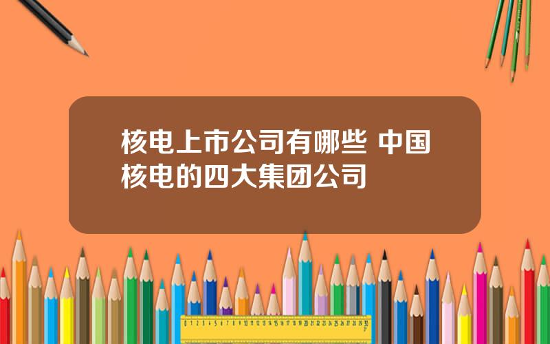 核电上市公司有哪些 中国核电的四大集团公司